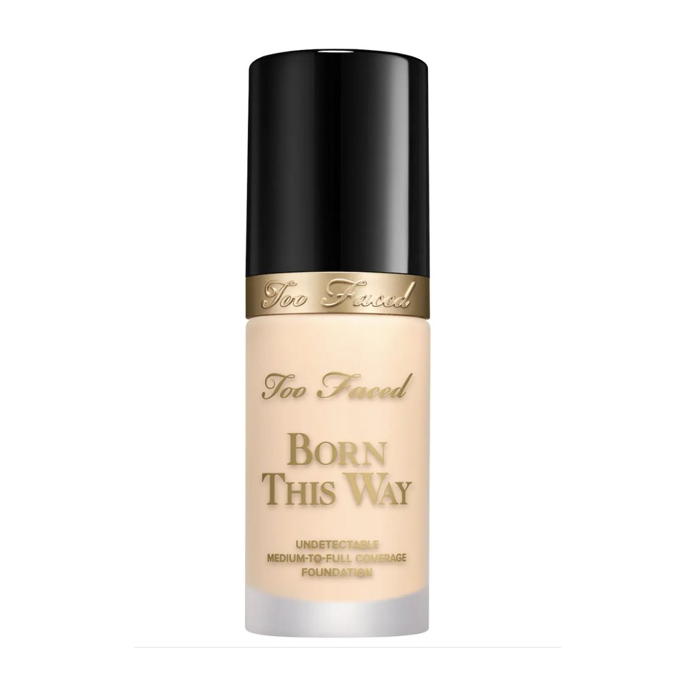 Base de maquillaje en frasco de vidrio con dosificador